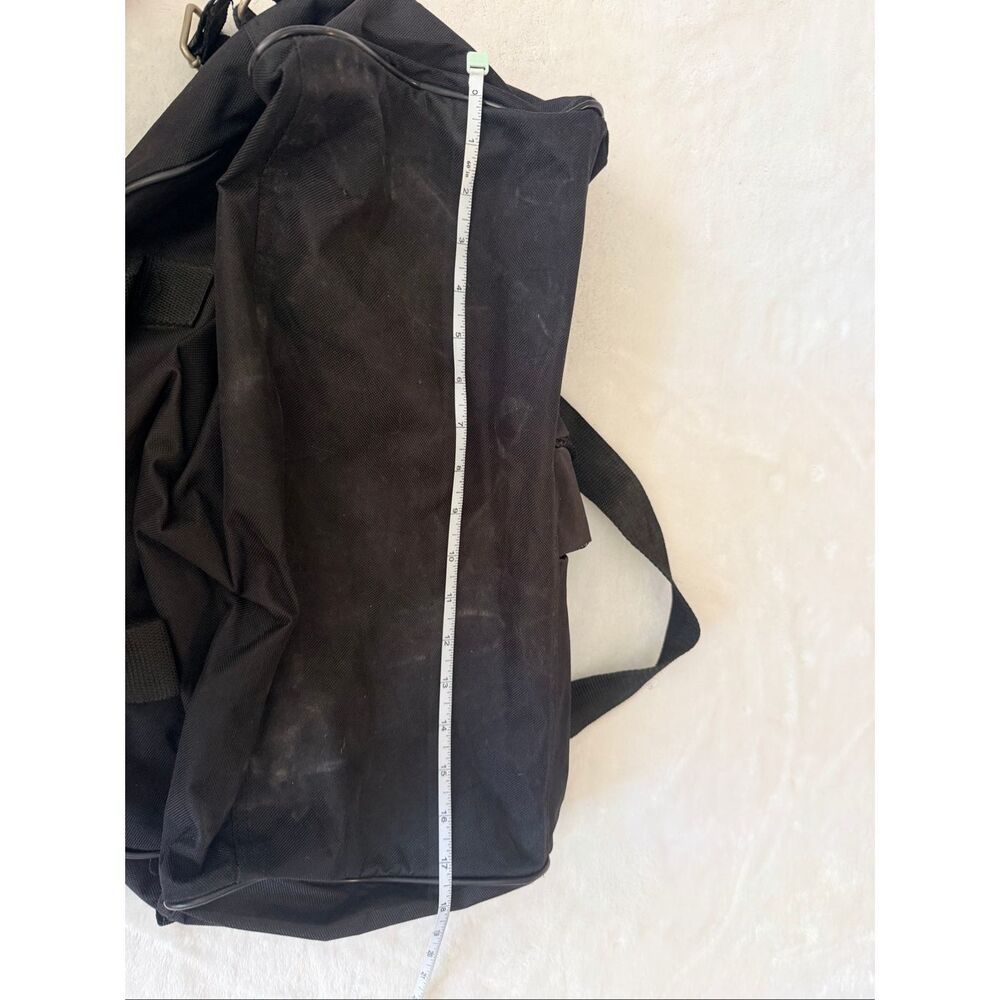 Black Utility Duffel Bag Multi Pocket Shoulder Carry Travel - Picture 5 of 6